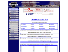 Tablet Screenshot of aniversarios.portalitatiba.com.br